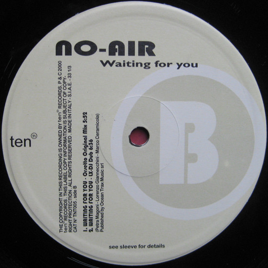 No-Air - Waiting For You | Tenth Records (TNT 005) - 4