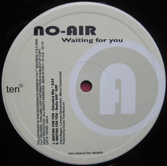 No-Air - Waiting For You | Tenth Records (TNT 005) - 3