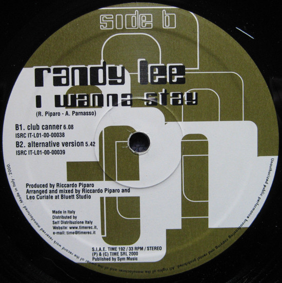 Randy Lee - I Wanna Stay | TIME (TIME 192) - 2 Randy Lee - I Wanna Stay | TIME (TIME 192) - 2