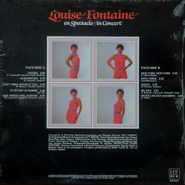 Louise Fontaine - En Spectacle / In Concert | L'Enclume (DE-8110) - 2 Louise Fontaine - En Spectacle / In Concert | L'Enclume (DE-8110) - 2