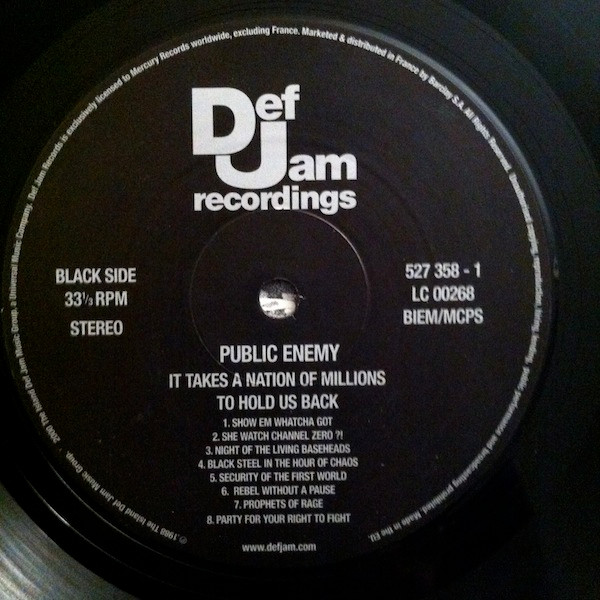 Public Enemy It Takes A Nation Of Millions To Hold Us Back Def Jam