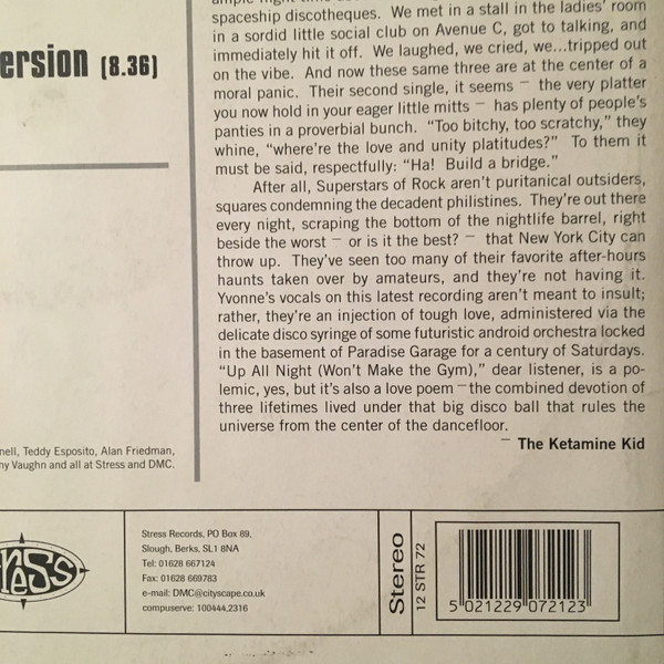 Superstars Of Rock - Up All Night (Won't Make The Gym) | Stress Records (12 STR 72) - 4 Superstars Of Rock - Up All Night (Won't Make The Gym) | Stress Records (12 STR 72) - 4