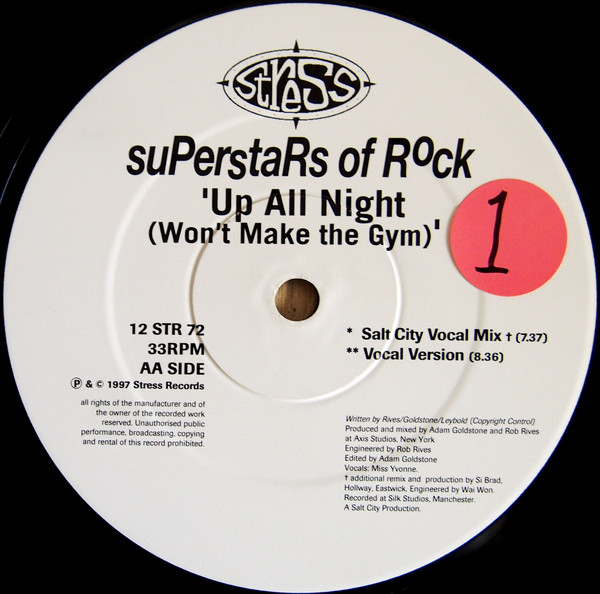 Superstars Of Rock - Up All Night (Won't Make The Gym) | Stress Records (12 STR 72) - 5 Superstars Of Rock - Up All Night (Won't Make The Gym) | Stress Records (12 STR 72) - 5
