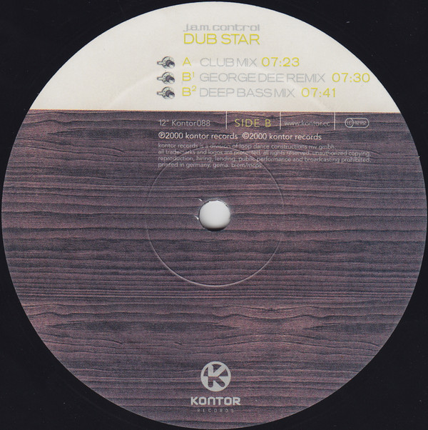J.A.M. Control - Dub Star | Kontor Records (Kontor088) - 4