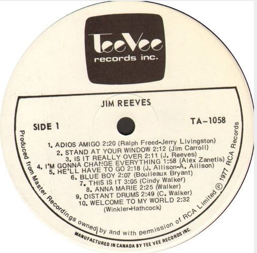 Jim Reeves - Jim Reeves - 20 Greatest Hits | Tee Vee International (TA - 1058) - 3 Jim Reeves - Jim Reeves - 20 Greatest Hits | Tee Vee International (TA - 1058) - 3