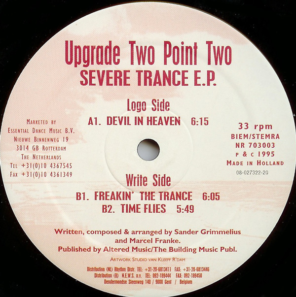 Upgrade Two Point Two - Severe Trance EP | Natural Records (NR 703003) - main