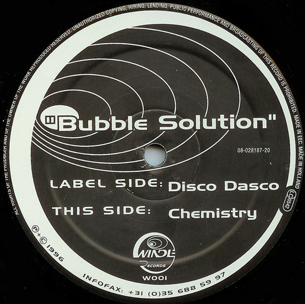 Bubble Solution - Disco Dasco | Wiggle Records (W001) - 2 Bubble Solution - Disco Dasco | Wiggle Records (W001) - 2