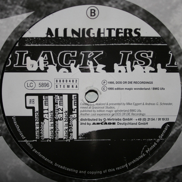 Allnighters - Black Is Black | Dos Or Die Recordings (DOS 020) - 2