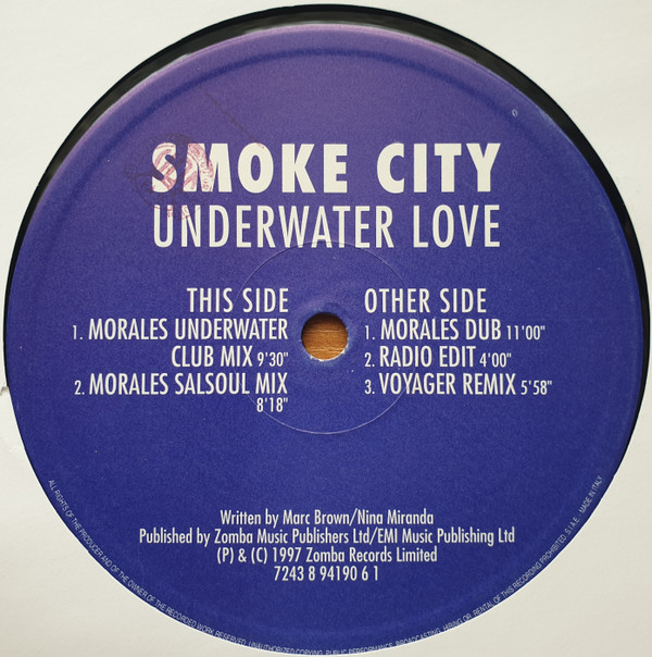 Smoke City - Underwater Love | Virgin (8 94190 6) - 2