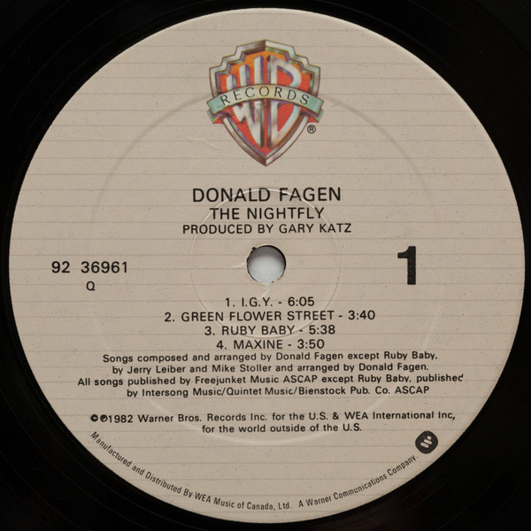 Donald Fagen - The Nightfly | Warner Bros. Records (92 36961) - 3 Donald Fagen - The Nightfly | Warner Bros. Records (92 36961) - 3