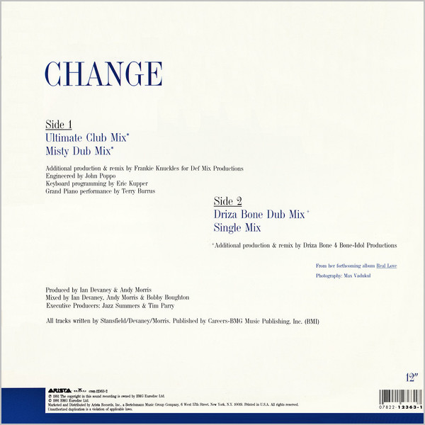 Lisa Stansfield - Change | Arista (07822-12363-1) - 2