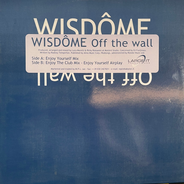Wisdome - Off The Wall (Enjoy Yourself) | Large-IT Productions (LGT 8002) - main Wisdome - Off The Wall (Enjoy Yourself) | Large-IT Productions (LGT 8002) - main