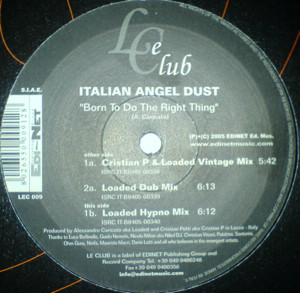 Italian Angel Dust - Born To Do The Right Thing | Le Club (LEC 009) - main