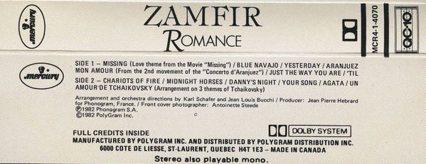 Zamfir - Romance | Mercury (MCR4-1-4070) - 2 Zamfir - Romance | Mercury (MCR4-1-4070) - 2