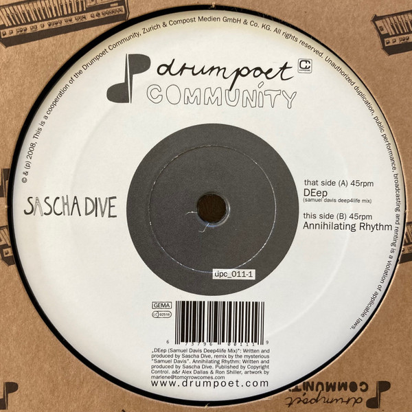 Sascha Dive - DEep | Drumpoet Community (dpc_011-1) - main Sascha Dive - DEep | Drumpoet Community (dpc_011-1) - main