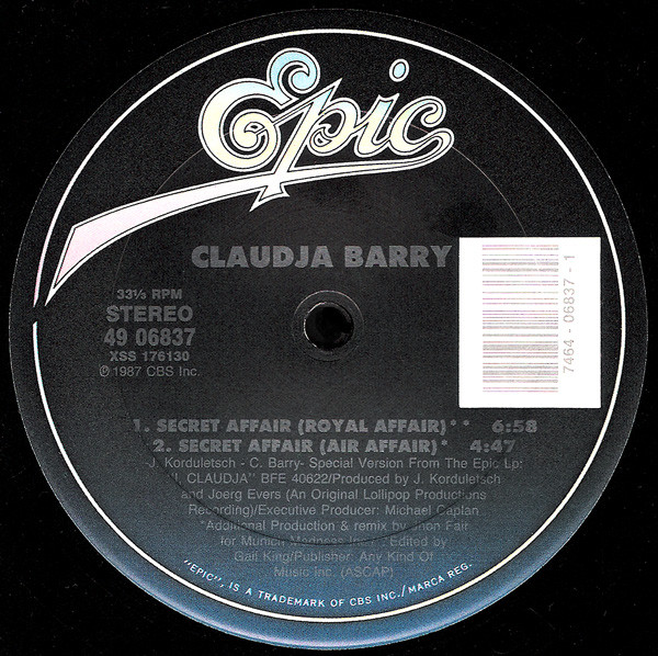 Claudja Barry - Secret Affair | Epic (49 06837) - 2 Claudja Barry - Secret Affair | Epic (49 06837) - 2