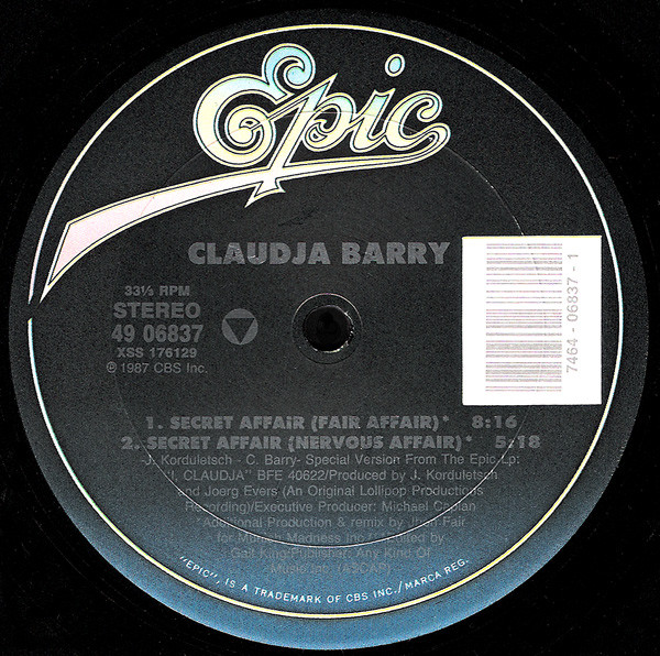Claudja Barry - Secret Affair | Epic (49 06837) - main Claudja Barry - Secret Affair | Epic (49 06837) - main