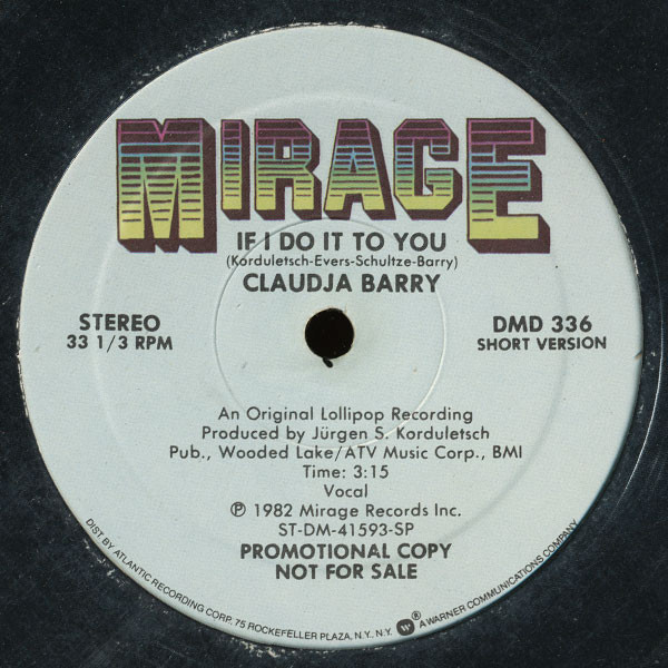 Claudja Barry - If I Do It To You | Mirage (DMD 336) - 2 Claudja Barry - If I Do It To You | Mirage (DMD 336) - 2