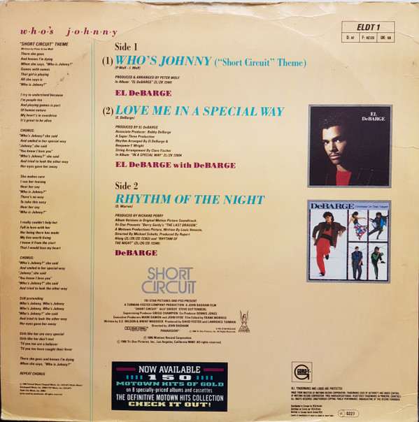 El DeBarge - Who's Johnny ("Short Circuit" Theme) | Gordy (ELDT 1) - 2 El DeBarge - Who's Johnny ("Short Circuit" Theme) | Gordy (ELDT 1) - 2