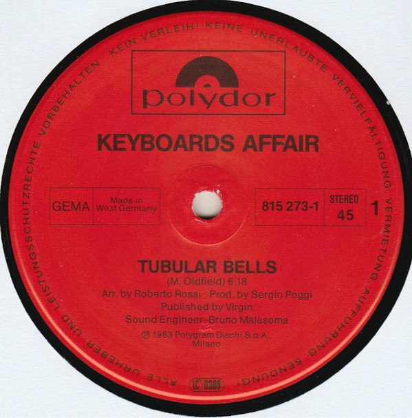Keyboards Affair - Tubular Bells | Polydor (815 273-1) - 3
