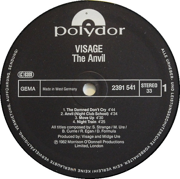 Visage - The Anvil | Polydor (2391 541) - 3