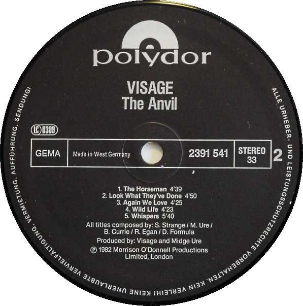 Visage - The Anvil | Polydor (2391 541) - 4