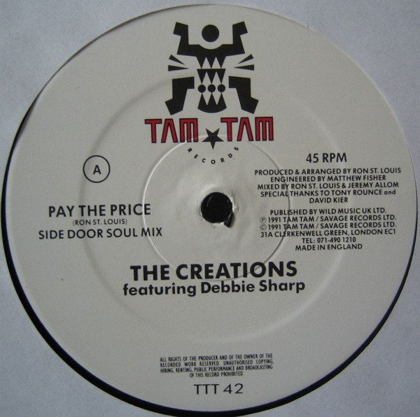 The Creations Featuring Debbie Sharp - Pay The Price | Tam Tam Records (TTT 42) - 2 The Creations Featuring Debbie Sharp - Pay The Price | Tam Tam Records (TTT 42) - 2