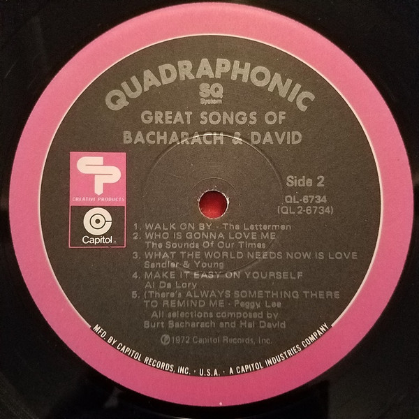 Great Songs Of Bacharach & David