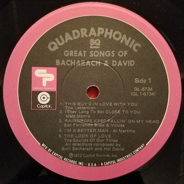 Great Songs Of Bacharach & David