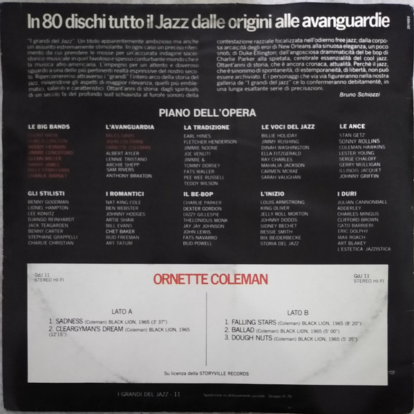 Ornette Coleman - Ornette Coleman | Fabbri Editori (GdJ 11) - 2