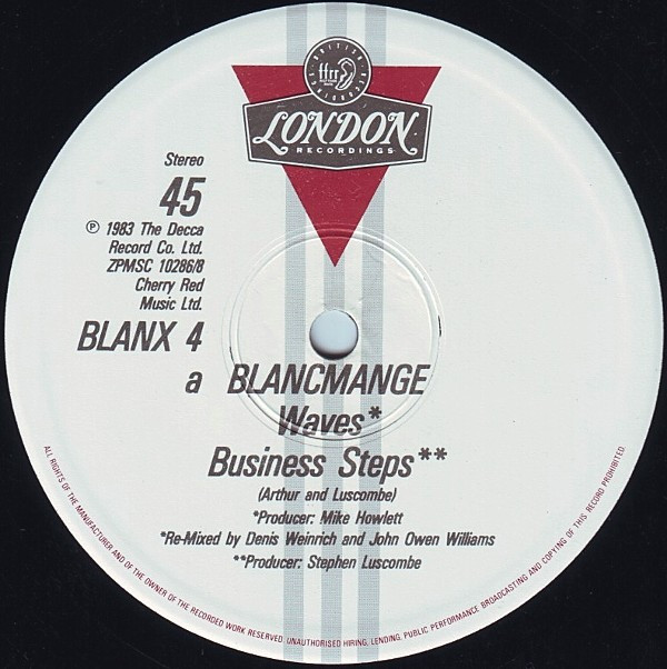 Blancmange - Waves | London Records (BLANX 4) - 3 Blancmange - Waves | London Records (BLANX 4) - 3