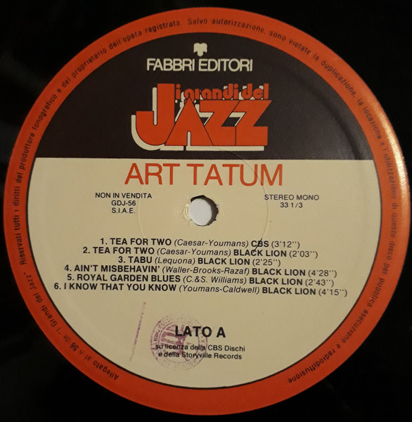 Art Tatum - Art Tatum | Fabbri Editori (GdJ 56) - 3 Art Tatum - Art Tatum | Fabbri Editori (GdJ 56) - 3