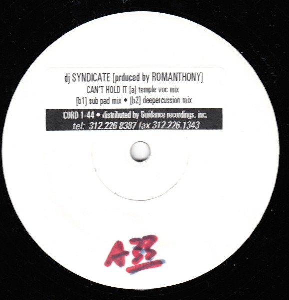 Romanthony - I Can't Hold It | Chord 44 Records (CHORD 1-44) - main