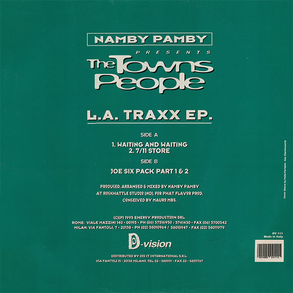 Namby Pamby Presents The Towns People - L.A. Traxx EP | D:vision Records (DV 111) - 4 Namby Pamby Presents The Towns People - L.A. Traxx EP | D:vision Records (DV 111) - 4