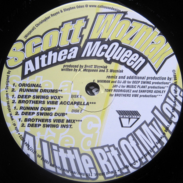 Scott Wozniak & Althea McQueen - A Little Bit Of My Love | Velocity Recordings (VR 61012) - main