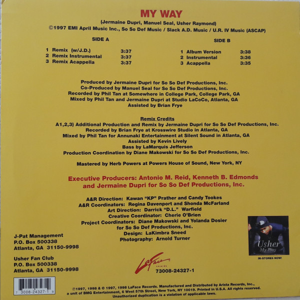 Usher - My Way | LaFace Records (73008-24327-1) - 2 Usher - My Way | LaFace Records (73008-24327-1) - 2