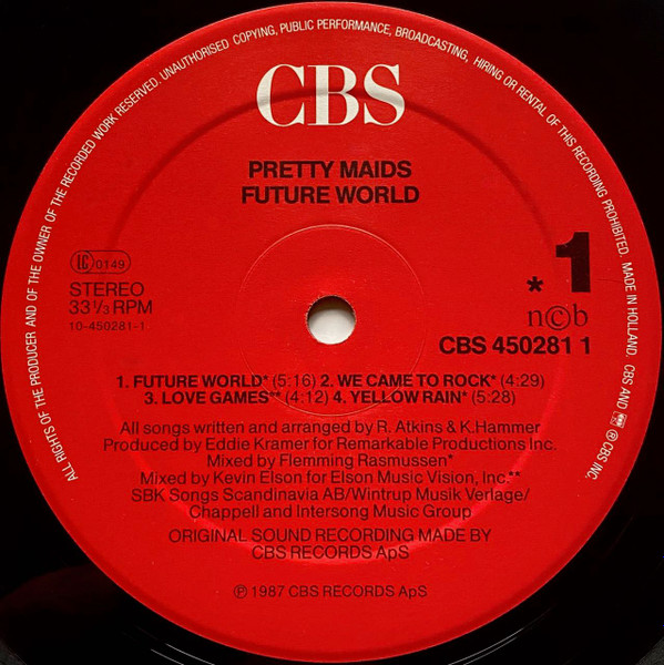 Pretty Maids - Future World | CBS (CBS 450281 1) - 3
