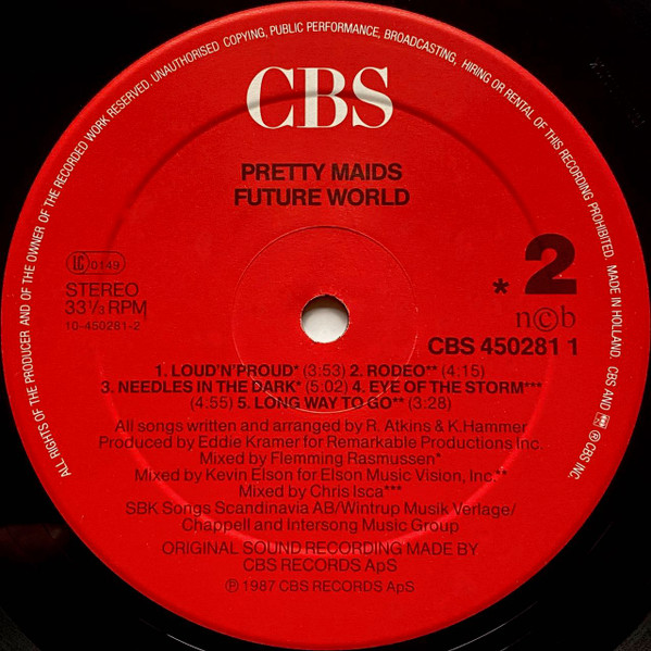 Pretty Maids - Future World | CBS (CBS 450281 1) - 4