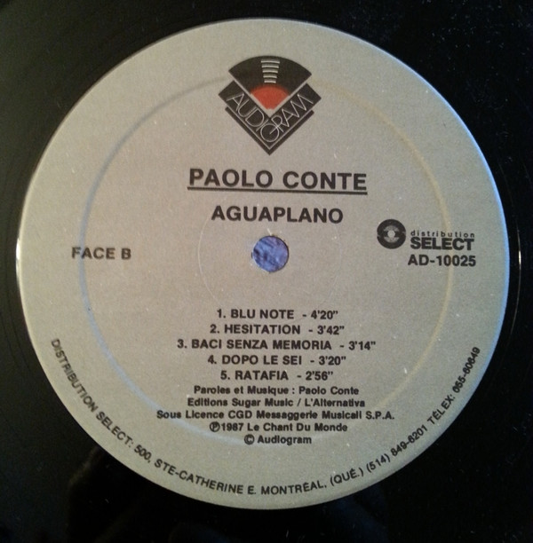 Paolo Conte - Aguaplano | Audiogram (AD 10 025) - 6