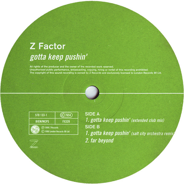 Z Factor - Gotta Keep Pushin' | FFRR (570 133-1) - 3