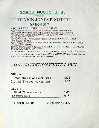 The Nick Jones Project - Imani | Smack (SMK 1017) - main