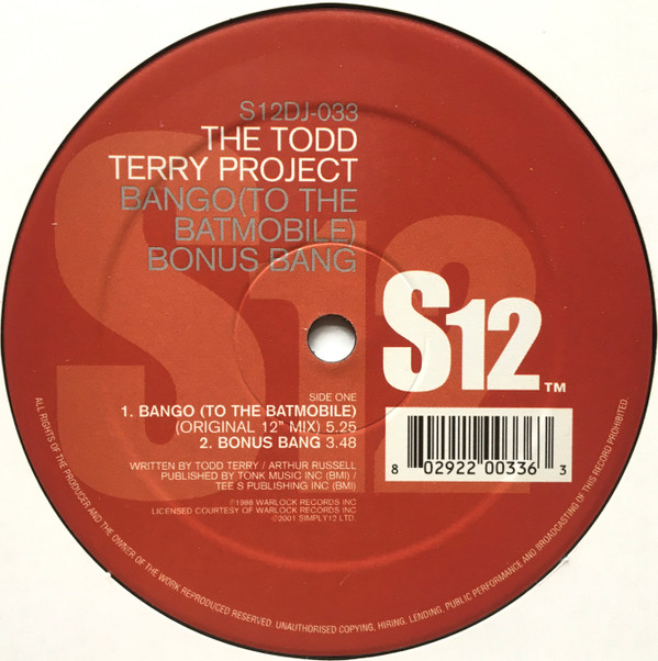 The Todd Terry Project - Bango (To The Batmobile) / Back To The Beat | S12 (S12DJ-033)