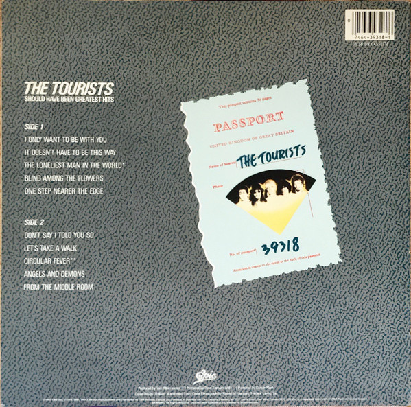 The Tourists - Should Have Been Greatest Hits | Epic (WPE 39318) - 2 The Tourists - Should Have Been Greatest Hits | Epic (WPE 39318) - 2
