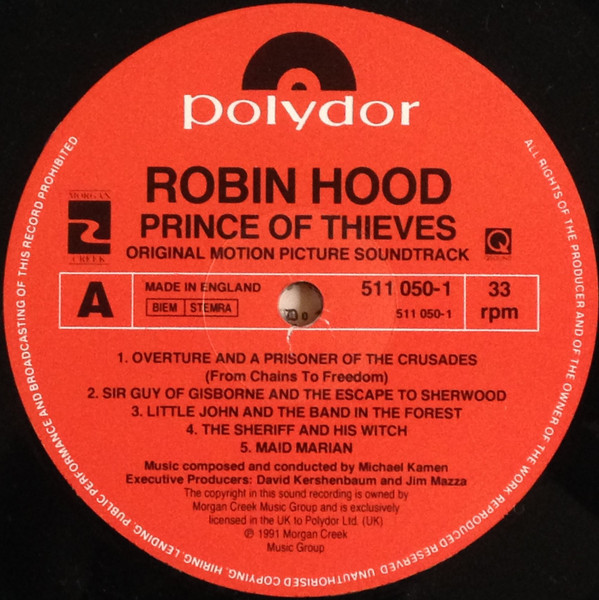Robin Hood: Prince Of Thieves (Original Motion Picture Soundtrack)