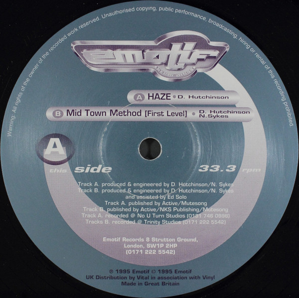 Rollers Instinct - Haze / Mid Town Method | Emotif Recordings (EMF 003)