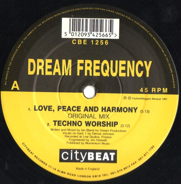 Dream Frequency - Love, Peace And Harmony | City Beat (CBE 1256) - 3