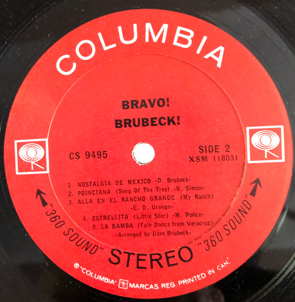 The Dave Brubeck Quartet - Bravo! Brubeck! | Columbia (CS 9495) - 4 The Dave Brubeck Quartet - Bravo! Brubeck! | Columbia (CS 9495) - 4