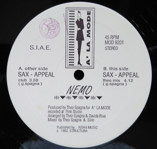Nemo - Sax - Appeal | A' La Mode (MOD 9201) - 2 Nemo - Sax - Appeal | A' La Mode (MOD 9201) - 2