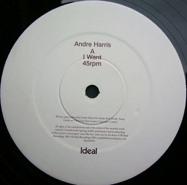 Andre Harris - I Want / The Messenger | Ideal (Ideal20026) - 2