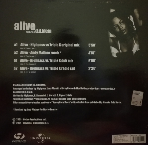 Alive  &  D.D. Klein - Alive | Motivo Productions (MOTIVO 002) - 2